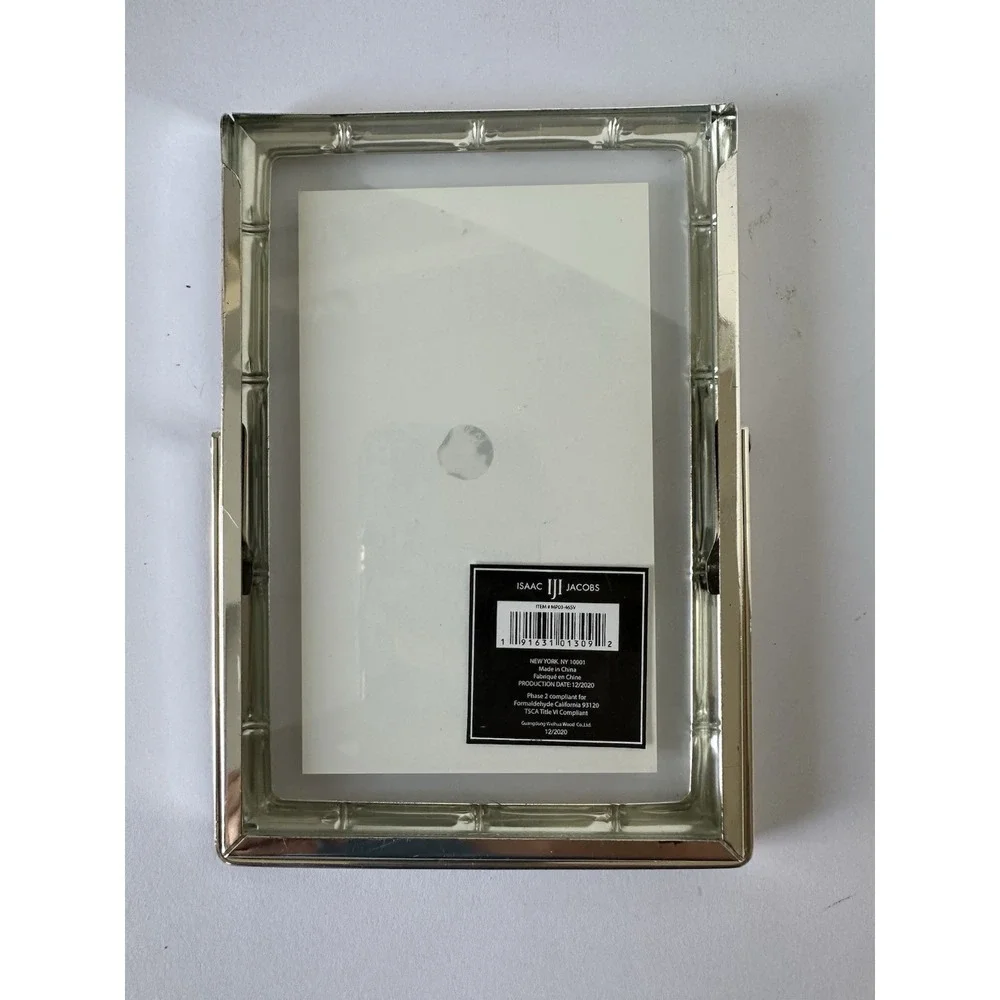 Isaac Jacobs Silver Plated Bamboo Picture Frame 4x6